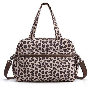 Women Twilight Leopard Imported Lightweight Water Resistant Gym Carry On Bag